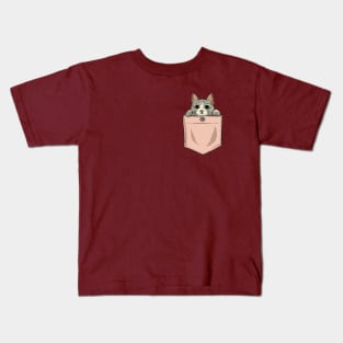 Kitten on Pocket Kids T-Shirt